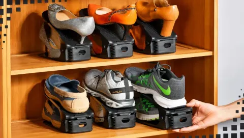 Organizer na buty obuwie uchwyt półka do szafy garderoby uchwyt stojak