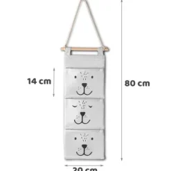 Organizer wiszący na zabawki NK-403 Nukido - szary