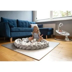 Otulacz do łóżeczka Ricokids 3m - miętowo-różowo-fioletowy