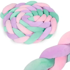 Otulacz do łóżeczka Ricokids 3m - miętowo-różowo-fioletowy