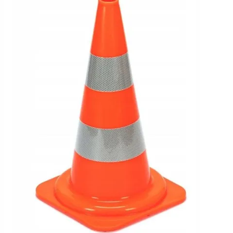 Pachołek drogowy słupek ostrzegawczy odblaskowy miękki elastyczny pcv 50 cm