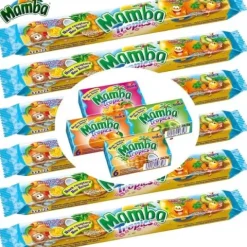 Pakiet Guma Rozpuszczalna MAMBA Tropics Pasek 6x106 g