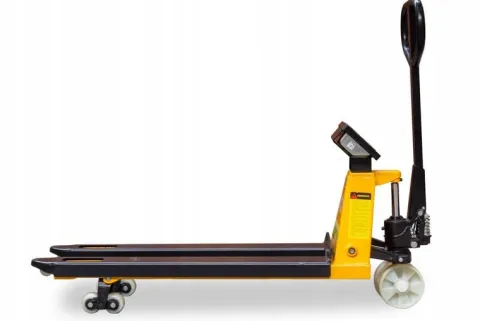 PALECIAK WÓZEK PALETOWY Z DOKŁADNĄ WAGĄ CYFROWĄ 2500kg 1150mm POWYSTAWOWY
