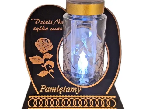 PAMIĘTAMY SOLAR SOLARNY ZNICZ LAMPION NA GRÓB SKOS DZIELI ZŁOTO