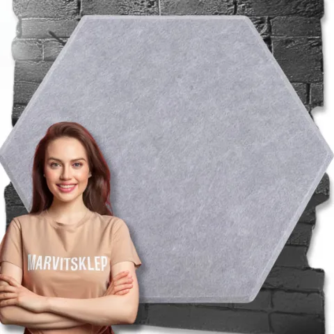 Panele Ścienne Filcowe 3D Heksagon Zagłówek Samoprzylepne Akustyczne Soft