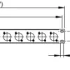 Panel maskujący zaślepka 12 gniazd XLR Rack 19 1U stal Adam Hall 872215