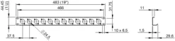 Panel maskujący zaślepka 12 gniazd XLR Rack 19 1U stal Adam Hall 872215