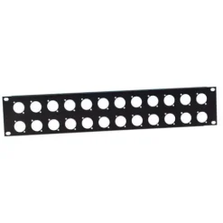 Panel maskujący zaślepka 24 gniazd XLR Rack 19 2U stal Adam Hall 872214