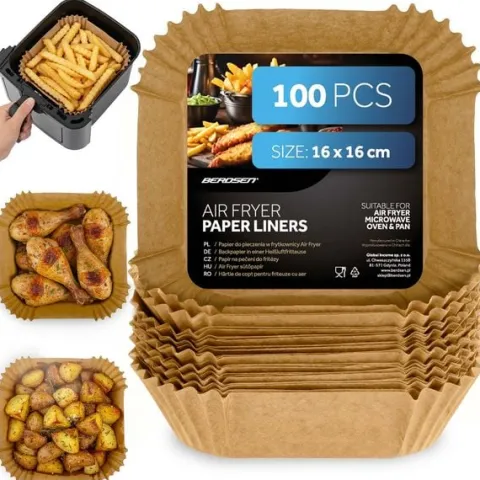 Papier do pieczenia wkładki do frytkownicy 16 cm Berdsen - 100 szt
