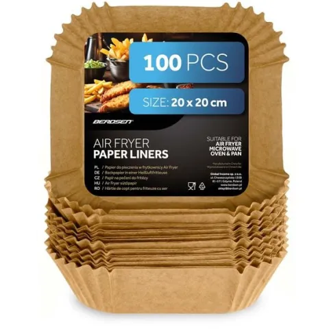 Papier do pieczenia wkładki do frytkownicy 20 cm Berdsen - 100 szt