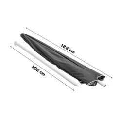 Parasol ogrodowy 240cm z podstawą okrągły zestaw