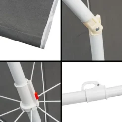 Parasol ogrodowy 240cm z podstawą okrągły zestaw