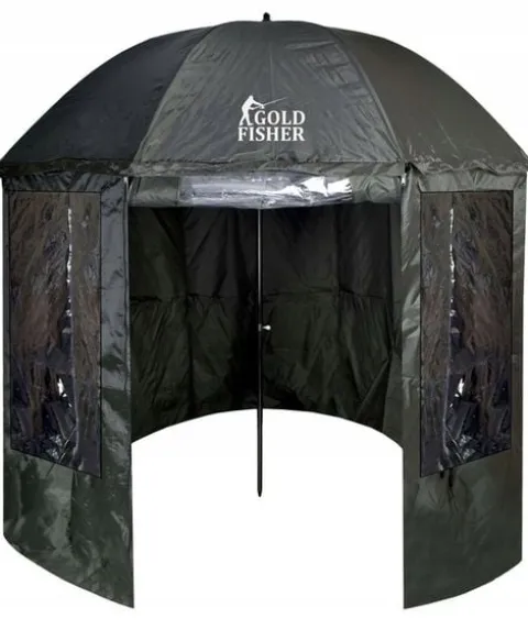 PARASOL WĘDKARSKI NAMIOT NA RYBY WODOODPORNY ZIELONY DLA WĘDKARZA 240cm