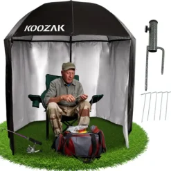 PARASOL WĘDKARSKI NAMIOT WODOODPORNY Z BOKAMI UV DUŻY KARPIOWY MOBILNY XXL