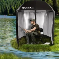 PARASOL WĘDKARSKI NAMIOT WODOODPORNY Z BOKAMI UV DUŻY KARPIOWY MOBILNY XXL