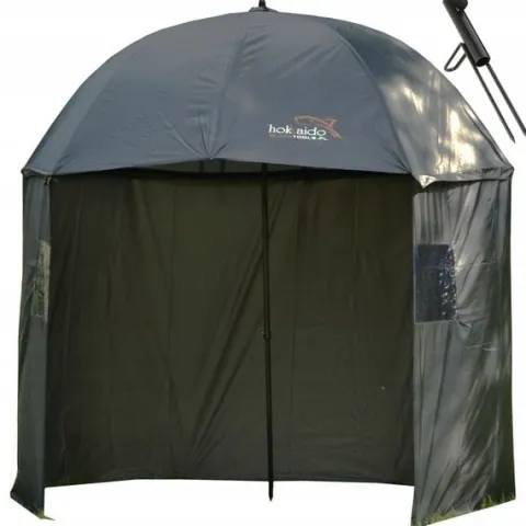 PARASOL WĘDKARSKI NAMIOT Z BOKAMI 3/4 250cm 2,5m + WBIJAK HOKKAIDO ZESTAW