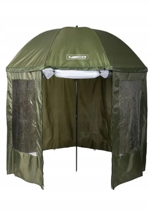 PARASOL WĘDKARSKI Z MOSKITIERĄ NECO PRO 250CM GUMOWANE SZWY