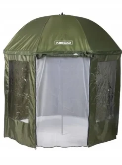 PARASOL WĘDKARSKI Z MOSKITIERĄ NECO PRO 250CM GUMOWANE SZWY