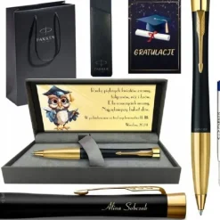 PARKER URBAN DŁUGOPIS CZARNY ZŁOTY GT ETUI PREZENT DLA NAUCZYCIELA GRAWER