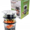 PAROWAR METALOWY 7,5 L 3 POZIOMY + MISKA 400W GOTOWANIE NA PARZE