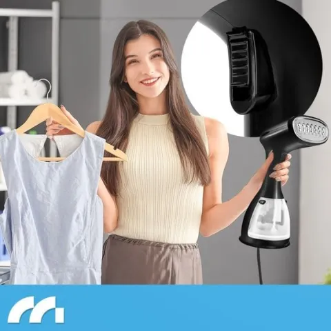 PAROWNICA DO UBRAŃ ŻELAZKO PAROWE STEAMER PAROWY ZESTAW AKCESORIA KLIPS 7w1