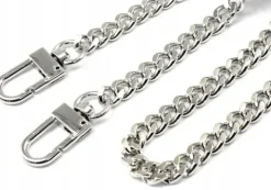 Pasek do torebki torby łańcuch długi Srebrny metal F117_100CM_Srebrny