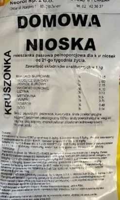 Pasza dla kur niosek Domowa Nioska Karma dla Nioski Kruszonka Neorol 25kg