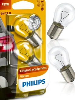 Philips Żarówki P21W Vision +30% Więcej Światła Cofania Stop Pozycyjne