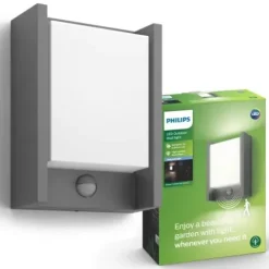 PHILIPS Kinkiet Ogrodowy Elewacyjny LED Lampa z czujnikiem 6W 4000K ARBOUR