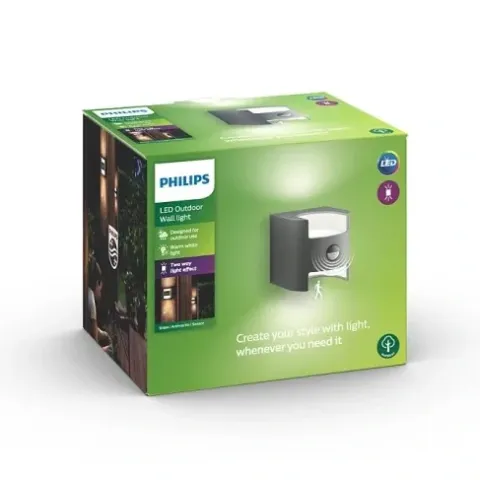 PHILIPS KINKIET OGRODOWY myGarden GRASS Z CZUJNIKIEM RUCHU ANTRACYT IP44