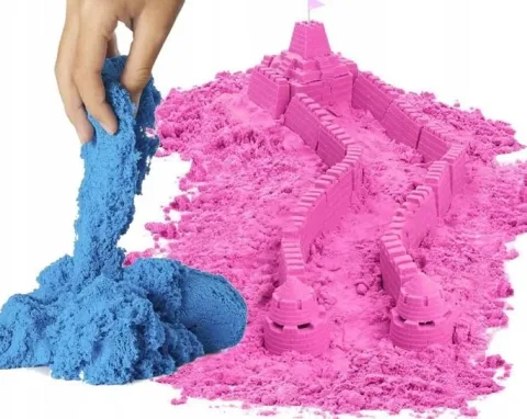 Piasek Kinetyczny 5KG Piaskownica Basen Foremki Zestaw XXL WYBIERZ KOLORY