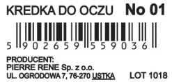 PIERRE RENE Eyeliner KREDKA DO OCZU 01