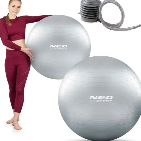 Piłka do ćwiczeń 75 cm NS-952 srebrna