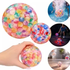Piłka led z kuleczkami piłeczka świecąca do zabawy dla dzieci dziecka 9,5cm
