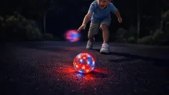 Piłka led z kuleczkami piłeczka świecąca do zabawy dla dzieci dziecka 9,5cm