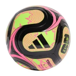 Piłka nożna adidas World Cup 26 Trionda Club czarno-różowo-zielona JD8053 5