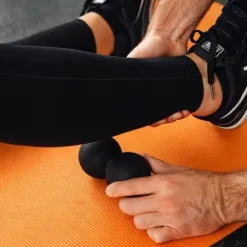 Piłka podwójna piłeczka do masażu roller mięśni silikon bardzo twarda 13cm