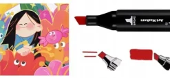 PISAKI ALKOHOLOWE 120 SZT DWUSTRONNE MARKERY FLAMASTRY + TORBA ETUI