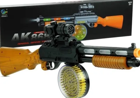 Pistolet Broń Karabin AK 868-1 Świeci Gra 60 cm