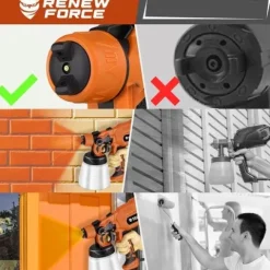 Pistolet Do Malowania Ścian Elektryczny Agregat Malarski 3 Dysze 70DIN 550w