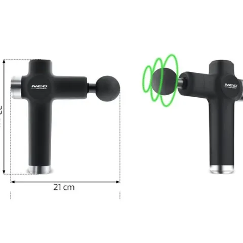 Pistolet do masażu ciała 8 nakładek NS-501 Neo-sport czarny