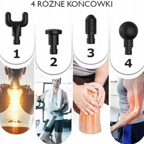 PISTOLET DO MASAŻU MOCNY MASAŻER DO CIAŁA PLECÓW MASSAGE GUN PRO AKUMULATOR