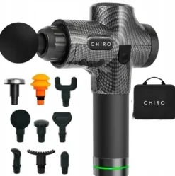PISTOLET DO MASAŻU PLECÓW CIAŁA MASSAGE GUN PRO+ GŁOWICA PODGRZEWANA DO 61C