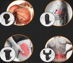PISTOLET DO MASAŻU PLECÓW CIAŁA MASSAGE GUN PRO+ GŁOWICA PODGRZEWANA DO 61C