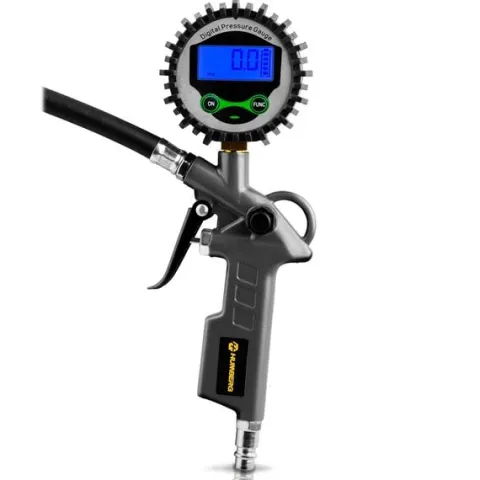 Pistolet do pompowania kół z manometrem cyfrowy wyświetlacz elektroniczny Humberg HM-260