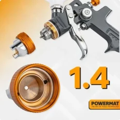 PISTOLET LAKIERNICZY DO MALOWANIA LAKIEROWANIA HVLP 1,4 MM ZBIORNIK 600 ML