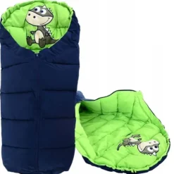 Śpiworek do wózka 4w1 DINO NAVY-GREEN