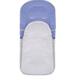 Śpiworek do wózka 4w1, śpiwór do sanek, gondoli z torbą 90 cm szaro-niebieski