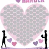 Plakat zdrapka dla par 100 naszych randek. Plakat - w tubie