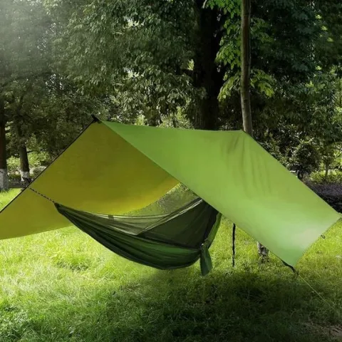 PLANDEKA NA HAMAKI, PLANDEKA NAMIOTOWA, SCHRONIENIE, MATA POD NAMIOT, 3X3M